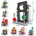 8 Sets New Hsanhe Scene Mini Building Blocks street Toys Architecture Nanoblocks Brinquedos Kid Educational Toy