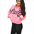 Harajuku Style Brand Letter Printed Women Sweatshirt 2016 Fashion Tracksuits Full Sleeve Slim Pullover Hoodies Moleton