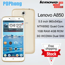 Original Lenovo A850 Smart Phone 5.5 inch IPS Screen MT6582m Quad Core 1.3GHz 1G RAM 4G ROM Android 4.2