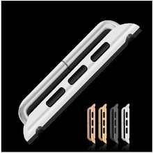 wholesale 1 pair Genuine Seamless Metal Connector Clasp Watch band Buckle adapter For Apple Watch 38mm 42mm without Screwdriver