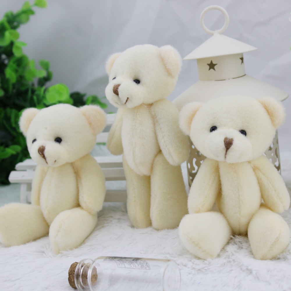 Kawaii small Teddy bear,mini bouquet toy 12cm bear the best gift T318