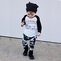 2016 baby boy clothing set long sleeve T shirt Camo pants 2pcs suit Infant roupas bebe