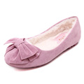 Big Size 35 40 Women Flats Brand PU Leather Ballet Shoes Woman Bow Tie Designer Flats