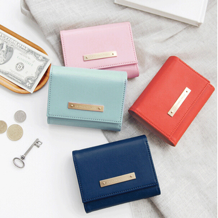 2015 New Arrival Women Wallet Ladies Lovely Cute Style 3 Flods 4 Colors Short Design PU Leather Purse Change Purse Card Holders