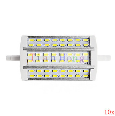 10X R7S 15W/48leds SMD5730   LED Corn bulb AC85-265V replace halogen floodlight White/Warm White For Home Garden Decorating