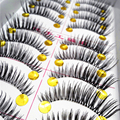 10 Pair Thick False Eyelashes Mink Eyelash Lash Extensions Voluminous Makeup Tail Winged False Lashes Maquiagem