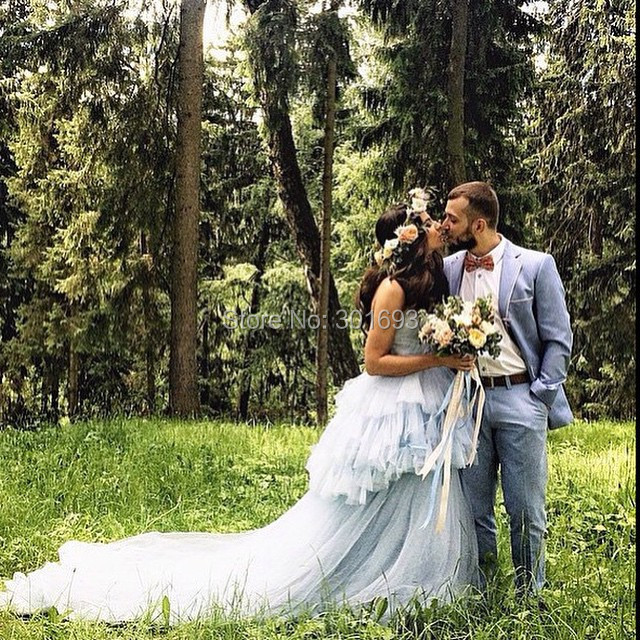 country sky wedding dress