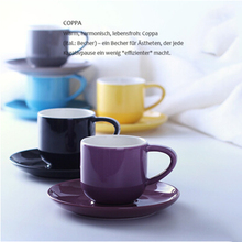 New and nice colorful mugs quality samll coffee cups 80ML fresh one piece espresso cup with saucer free shipping