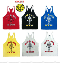 2014 gym vest bodybuilding clothing and fitness men tank tops golds gym brand high quality 100% cotton undershirt