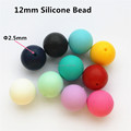 100pcs lot 12mm BPA Free Loose Silicone Round Chewing Beads Food Grade DIY Mommy Necklace baby