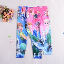 fashion girl pants cartoon elsa anna leggings Children clothing long trousers kids cartoon leggings Girls candy pants