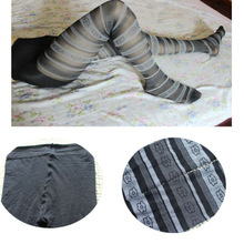Sexy black and gray stripe pantyhose male spring and autumn male stockings men’s pattern pantyhose tights Bodysuits