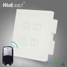 Горячие продаж Wallpad белый стекло из светодиодов света беспроводной пульт дистанционного 4 банды 2/3 способ затемнения сенсорный экран диммер стены выключатели