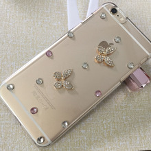 Romantic Crystal Diamond Hard Back 3D Bling Heart Rhinestone Phone Cases For iphone6 6s cover case