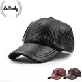 Back quickly fall and winter warm leather baseball cap mature men leisure outdoor sports golf cap