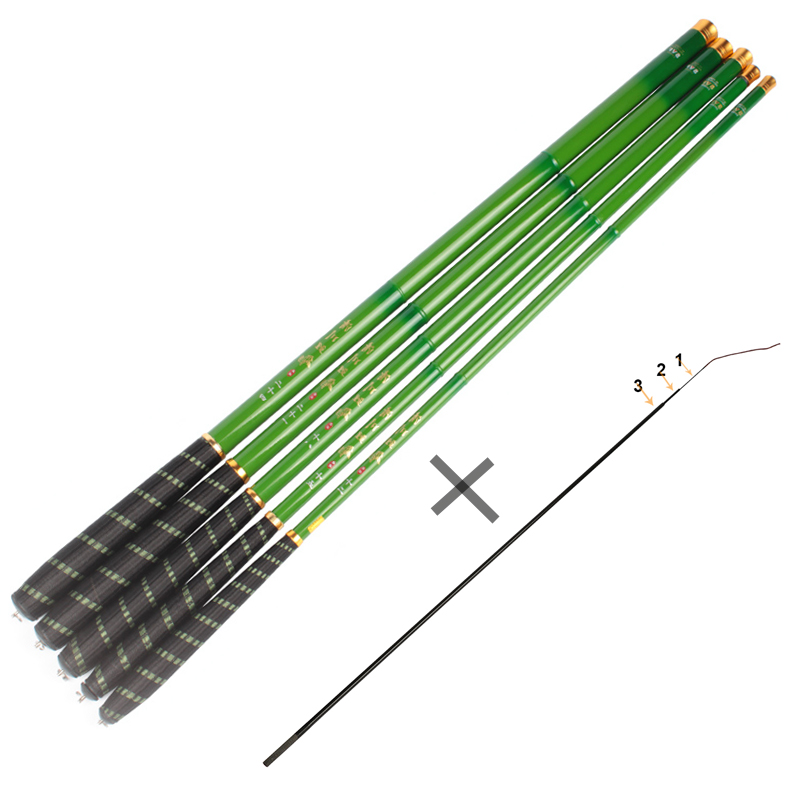 Carp Fishing Pole Hand Pole Carbon Firber Fishing Rod Ultra-light Ultrafine 3.6-6.3M Telescopic Fishing Rod