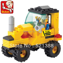Educación de bricolaje juguetes para niños Sluban Building Blocks tractor ladrillos autoblocantes Compatible con Lego