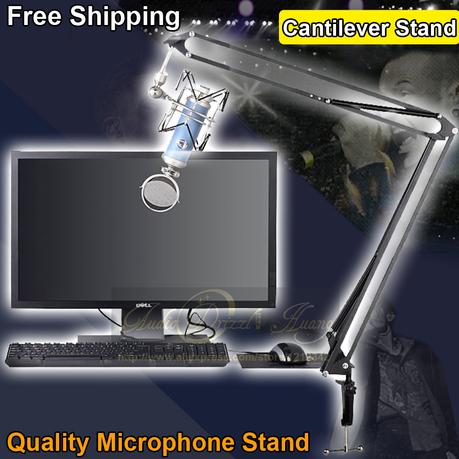 Broadcasting Studio Microphone Mic Stand Scissor Boom Shock Mount Folding Desktop Universal Cantilever Support Cantilever Stand