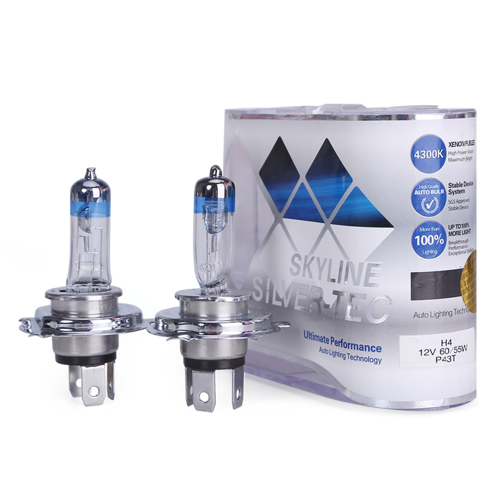 New H4 automobile halogen headlights 55W DC12V super bright White durable 100 brighten up car styling