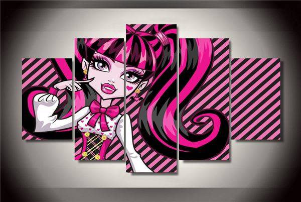 (Unframed)Printed Monster High Painting On Canvas Room Decoration Print Poster Picture Canvas Wall Art Picture