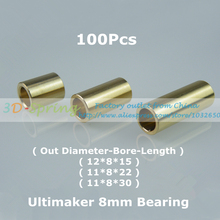 100Pcs 8mm Bearing Ultimaker Copper Sintered Bush Dintered Self-lubricating DIY 3 Model For Slide Block 3D Printer Accessories