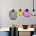 Vintage Fashion Handmade 4 Colors Crystal Glass LED E27 Pendant Light For Dining Room Restaurant Bar