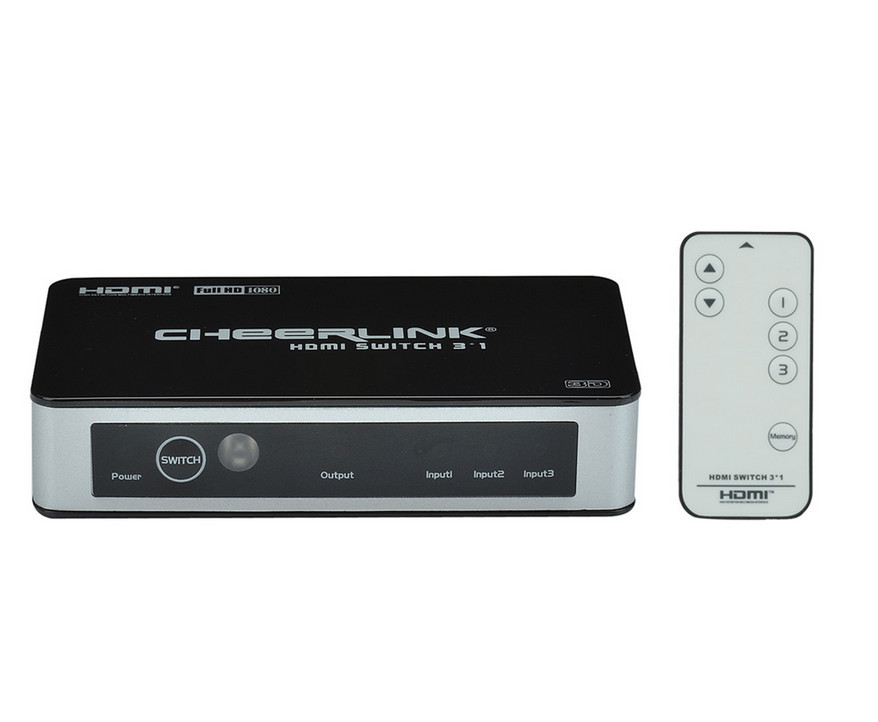 Cheerlink HSW0301BN 3- 1-Out 1080 P 3-  HDMI 1.3    w /   /  - 