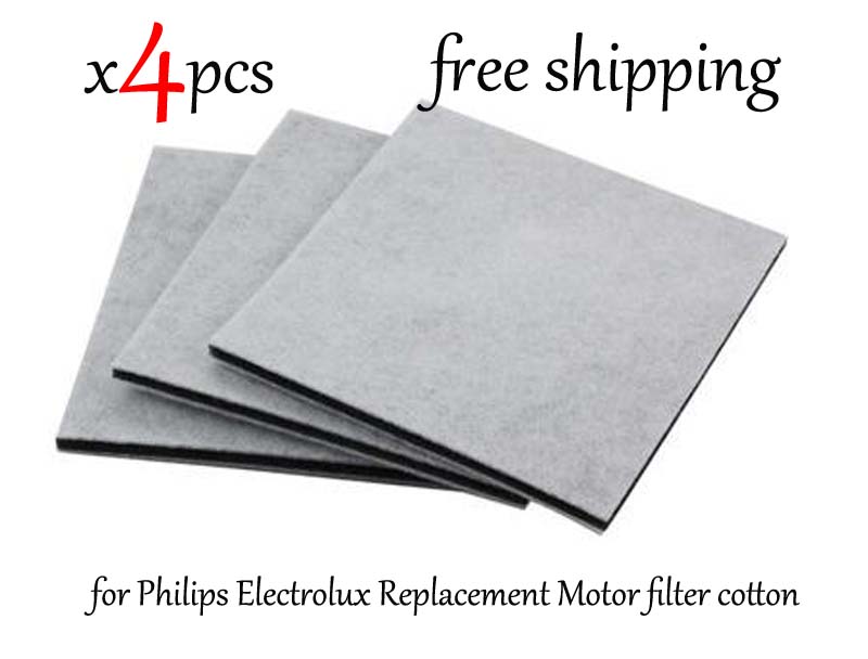 4Pcs Lot Vacuum Cleaner HEPA Filter for Philips Electrolux Replacement Motor filter cotton filter wind air