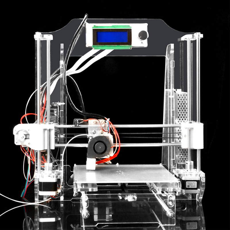 2016 High Precision reprap prusa i3 3d printer DIY kit full acrylic frame 3DPrinter Marlin firmware