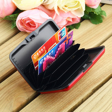 Waterproof Business ID Credit Card Holder Wallet Pocket Case Aluminum Metal Shiny Side Anti RFID scan