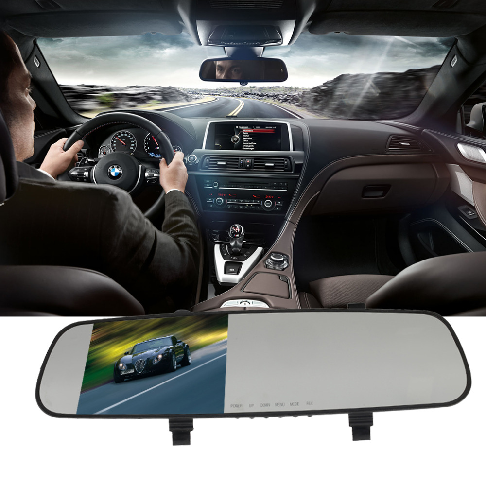 Car camera rearview mirror auto dvrs cars dvr parking video recorder registrator dash cam full hd 1080p night vision