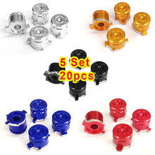 Wholesale 5 sets/ 20pcs Aluminum Alloy Metal 9mm Bullet Buttons For Sony PS4 Game Controller Parts For Dualshock 4 Accessories