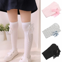 Cheap Factory Price Kids Girls Cotton Stockings Tights School High Knee Bow Leg Warmer 1 7