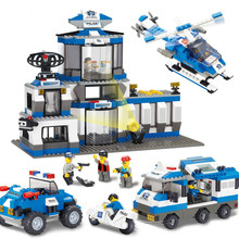 Sluban City Series SWAT Police Command Center Helicopters 3D Construction Building Blocks Bricks Compatible With Legoe