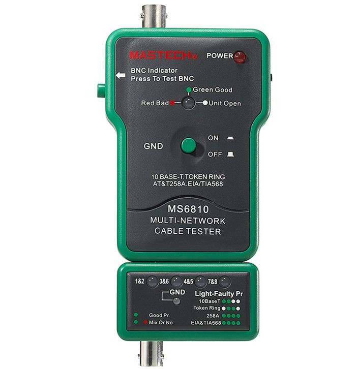 MASTECH MS6810 Dual use coaxial network cable tester to measure coaxial