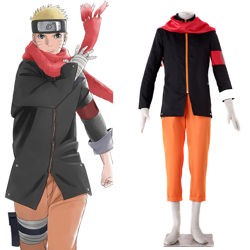 Man cosplay clothing Anime Naruto Cosplay The last Shippuden Uzumaki Naruto Costume Men's Cosplay Costume Free shipping