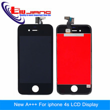 High quality For Apple Iphone 4S Replacement LCD touch screen digitizer assembly LCD Display with frame free tool+sticker