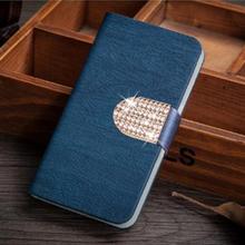 Luxury Flip Leather Case for LG Optimus L3 II E430 E425 Diamond Buttons Cover Protective Sleeve