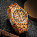 Uwood Natural Handmade Zebra Sandal Wooden Watches For Men Luxury Watch MIYOTA Quartz Retro Antique Sandalwood