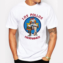 Men’s Fashion Breaking Bad Shirt 2015 LOS POLLOS Hermanos T Shirt Chicken Brothers Short Sleeve Tee Hipster Hot Sale Tops