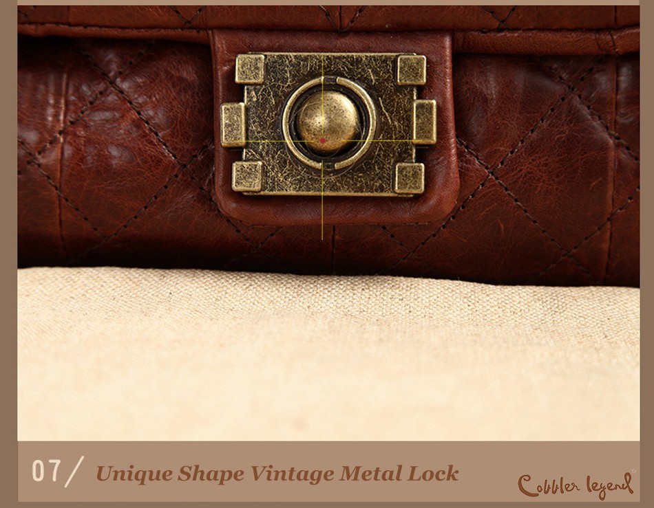 Cobbler Legend Vintage Oil Wax Genuine Leather Women's Messenger Bag