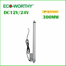 300mm stroke 12V DC electric linear actuator,solar tracker,1500N=150KG load 5.7mm/sec , for electric sofa, bed