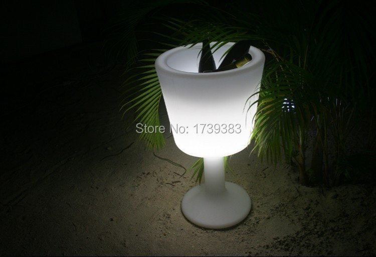 Color changeable Large LED LIGHT DRINK Illuminated Ice Buckets Waterproof slide design LED Light up champagne