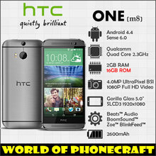 HTC ONE M8 Quad Core 2G RAM 32G ROM 5″ Full HD 1920*1080 Android 4.4 Sense 6 three cameras 4G LTE 3D camera smartphones
