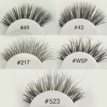 Fashion Pro soft False Fake Human Hair Eyelashes Adhesives Glamour Eye lashes Red_Cherry Makeup Beauty