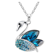 New ! hot ,Best-selling jewelry, cheap fashion jewelry wholesale lovely little swan crystal necklace with Australia element-G011