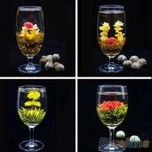 4 Balls Chinese Artisan Different Handmade Blooming Flower Green Tea 02M3 38C2