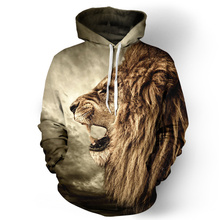 New Fashion 2016 Men/Women’s sweat tiger/lion animal 3d print SweatShirts Spring casual Long Sleeve women’s hoodies Swearshirts