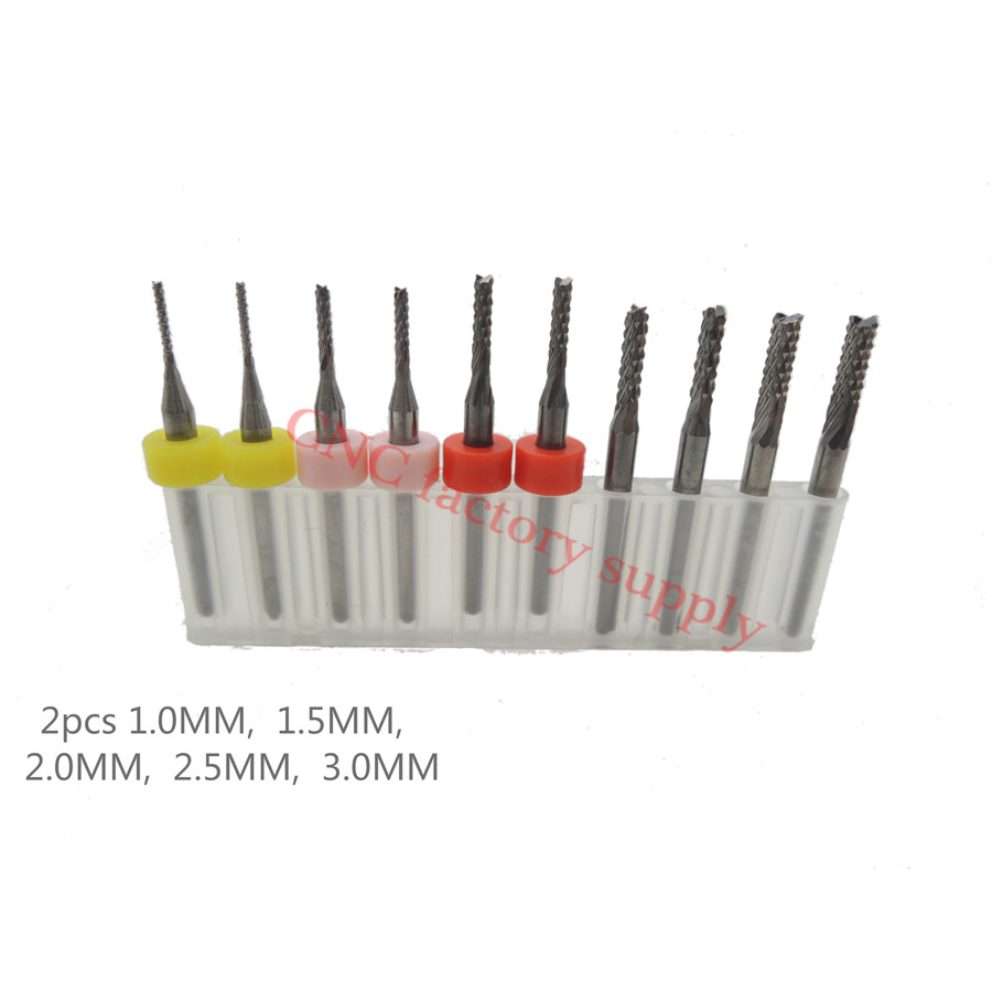 Hot sale10pcs PCB milling cutter 1 0 3 0mm fish tail milling cutter milling cutter tungsten