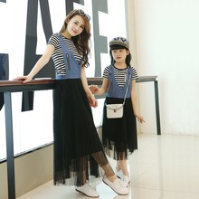 2015 summer style babymmclothes women girls maxi dress family clothing mommy and me clothes mother daughter denim long dresses